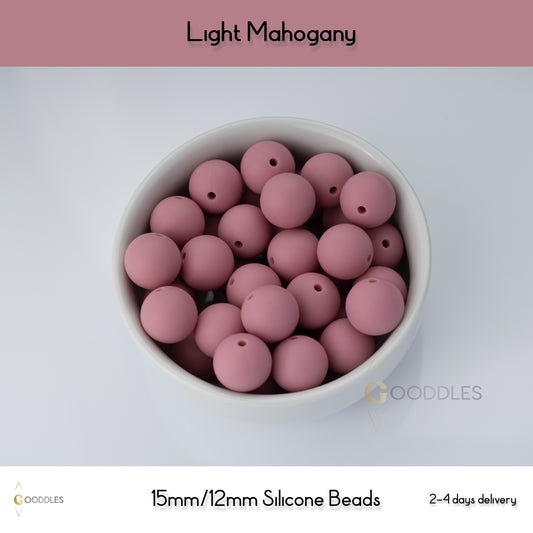 Light Mahogany Silicone Beads Round Silicone Beads