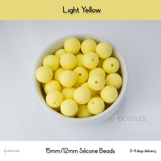 Light Yellow Silicone Beads Round Silicone Beads