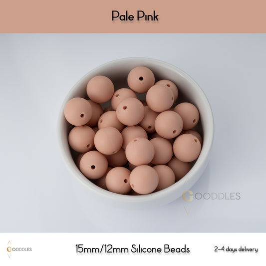 Pale Pink Silicone Beads Round Silicone Beads