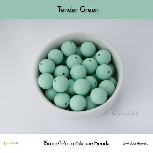 Tender Green Silicone Beads Round Silicone Beads