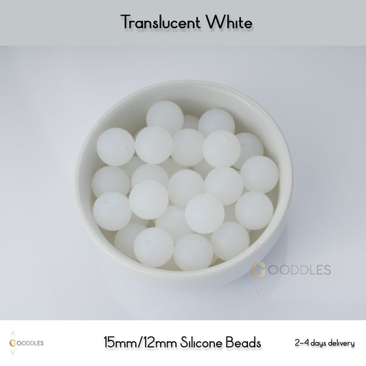 Translucent White Silicone Beads Round Silicone Beads