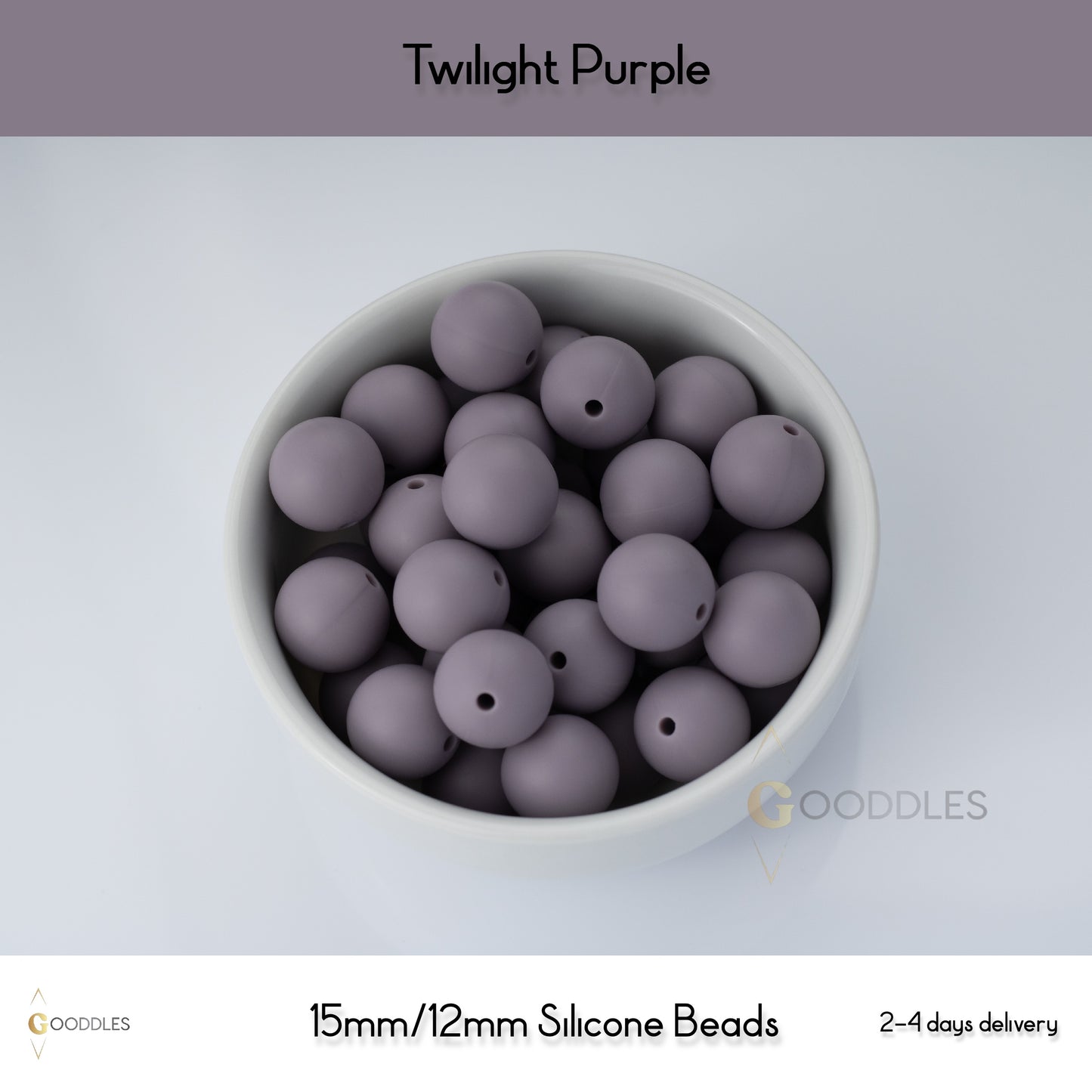 Twilight Purple Silicone Beads Round Silicone Beads