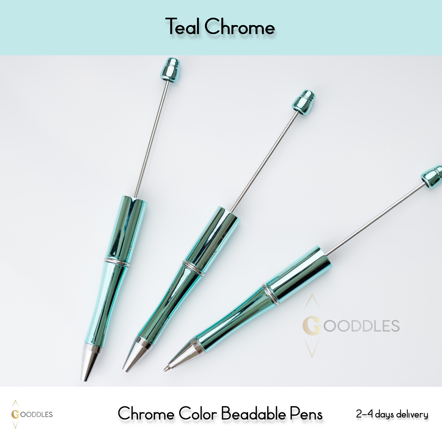Teal Chrome Pens