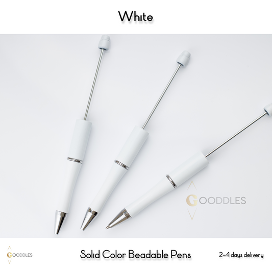 White Solid Color Pens