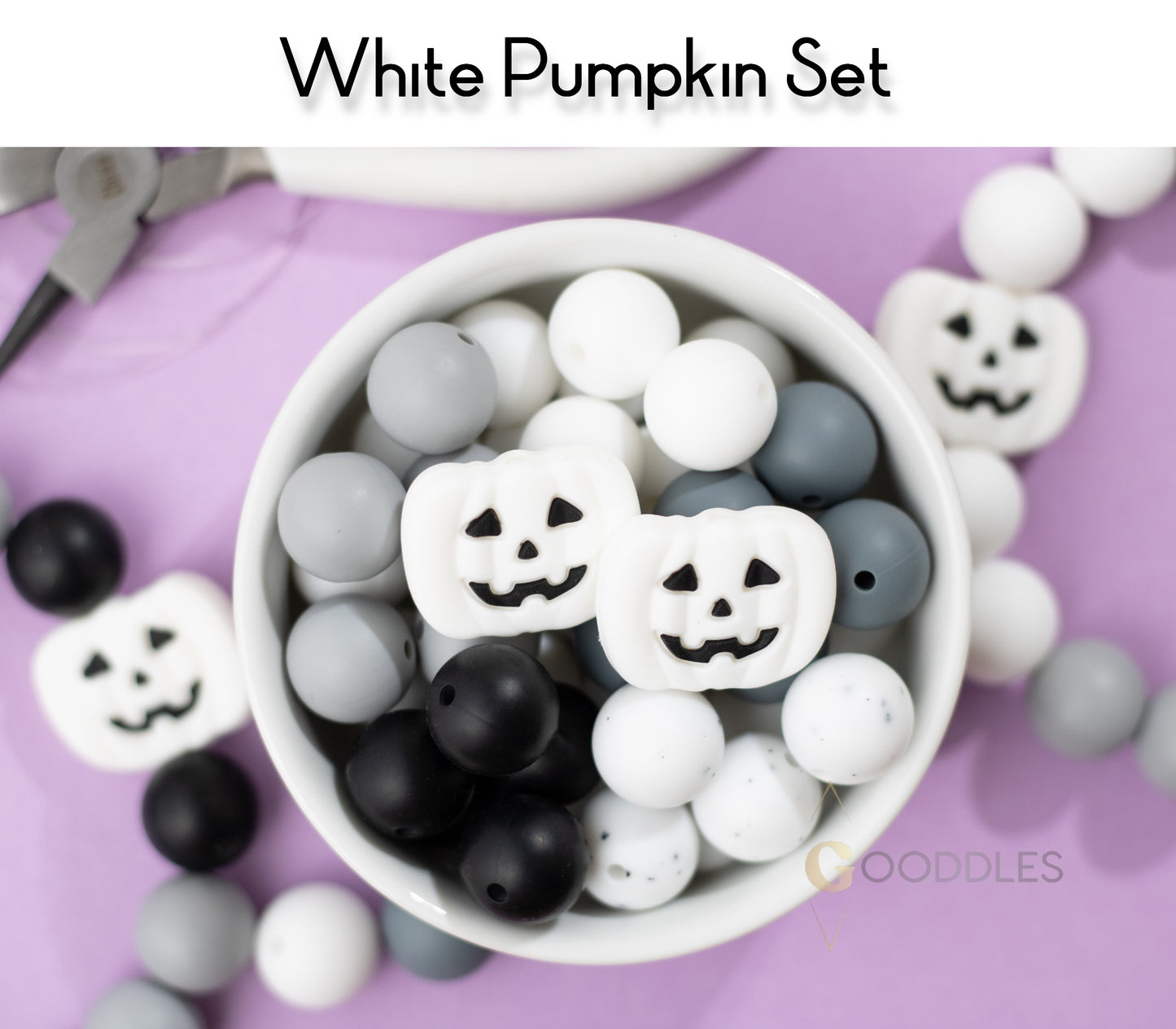 27pcs, 15mm Pumpkin Focal Silicone Bead Mix Round Silicone Beads